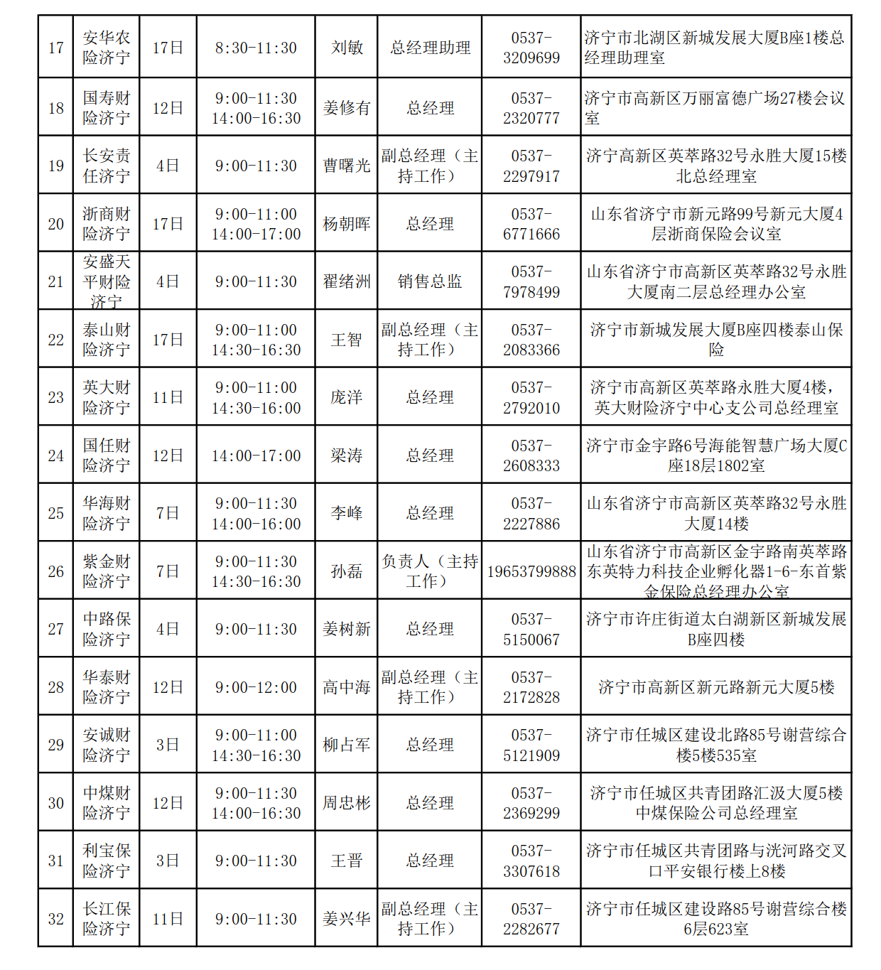 2024年6月总经理接待日安排表_4